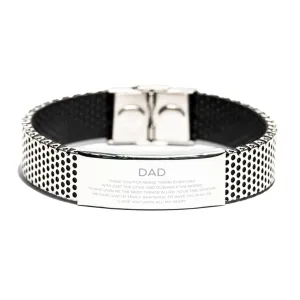 Dad Gifts, Thank you for being there every day, Thank You Gifts For Dad, Birthday Christmas Stainless Steel Bracelet For Dad