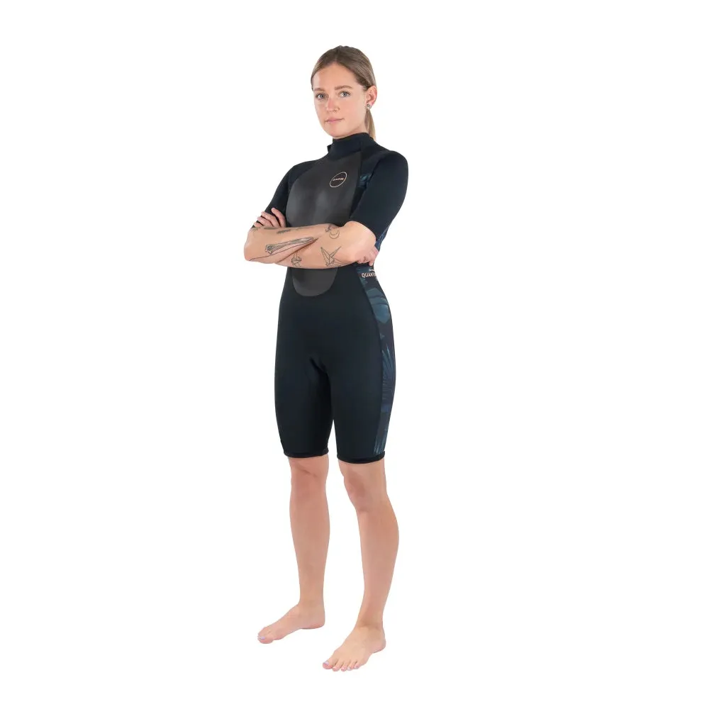 DAKINE WMS QUANTUM 2MM BACK ZIP BLACK/FLOWER