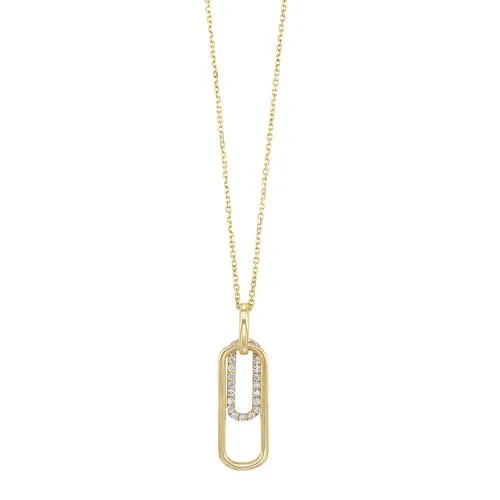 Diamond Paperclip Pendant