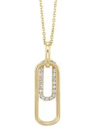 Diamond Paperclip Pendant