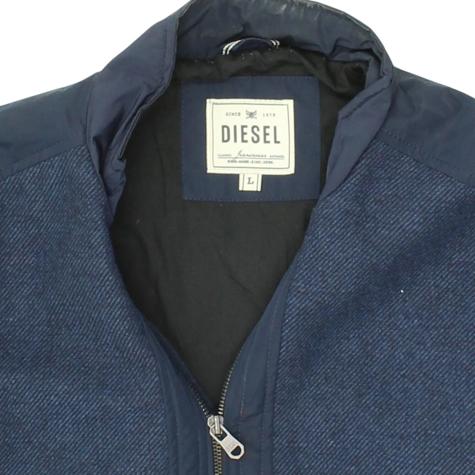 Diesel Mens Navy Full Zip Jacket | Vintage Casual High End Designer VTG