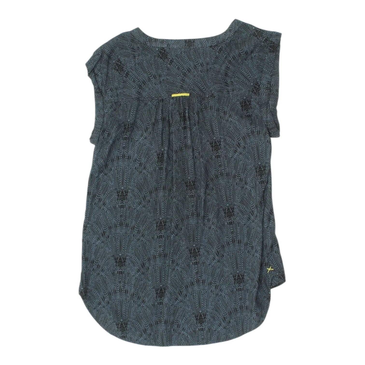 Diesel Womens Navy Sleeveless Button Up Blouse Top | Patterned High End Designer