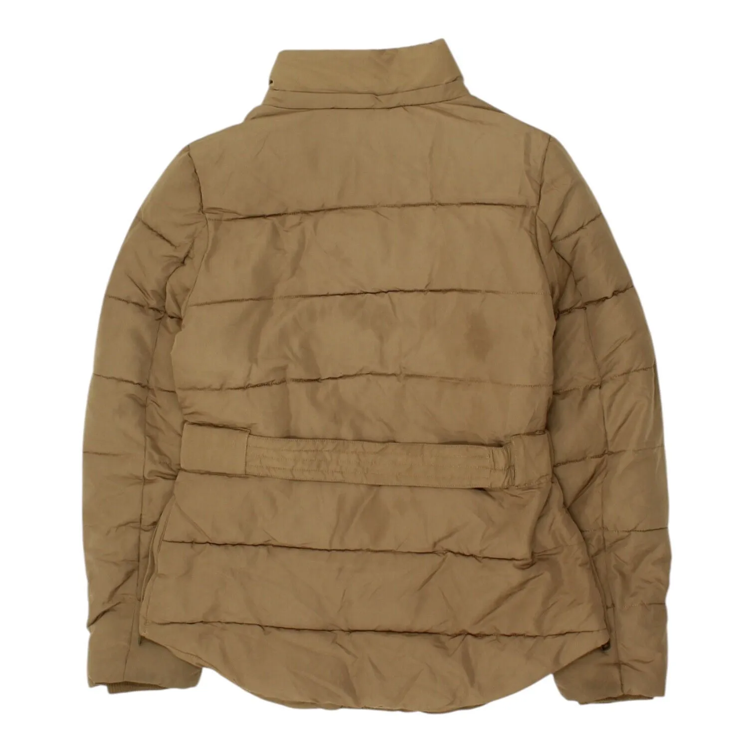 Diesel Womens Padded Jacket | Brown Outerwear High End Designer Belted Coat