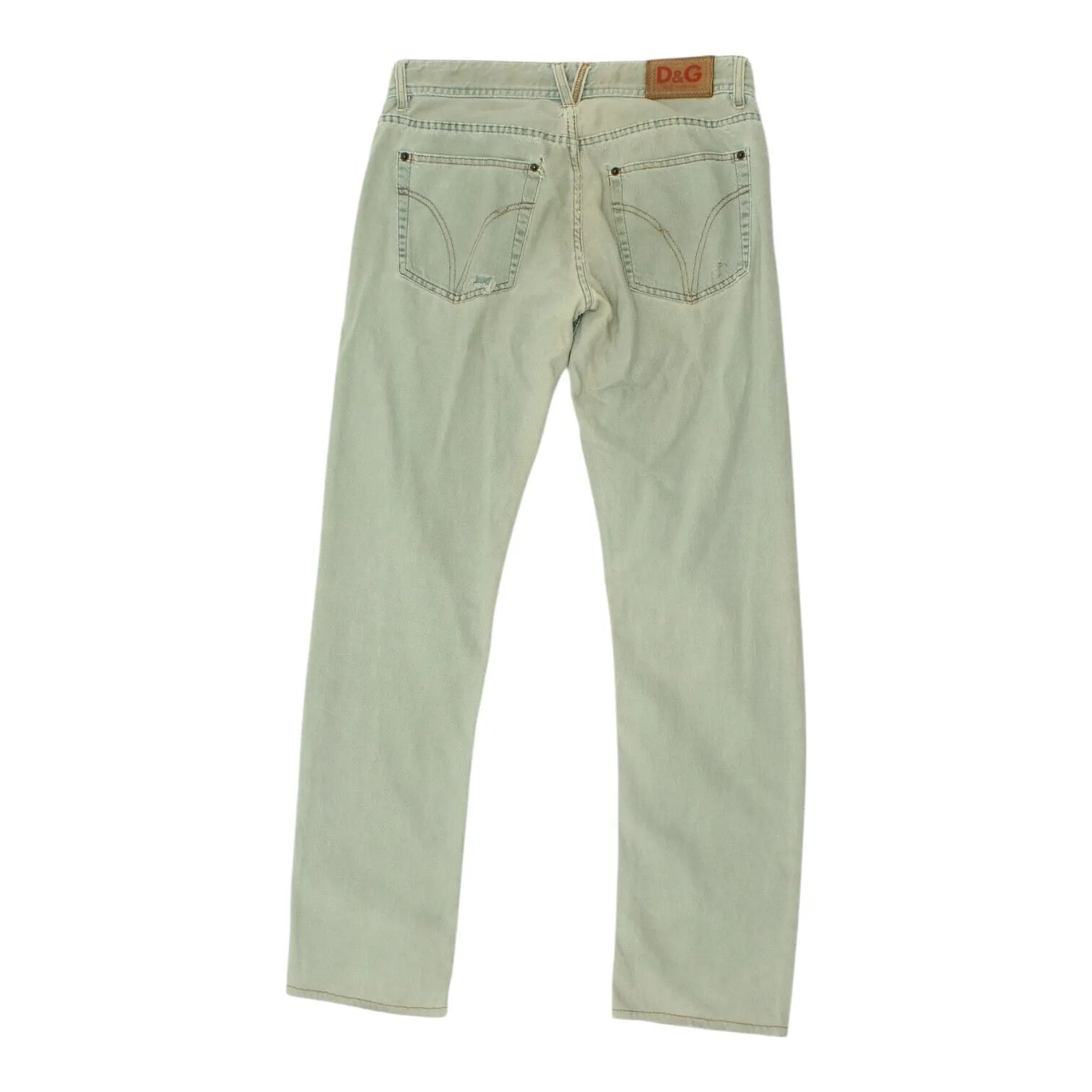 Dolce & Gabbana Mens Grey Straight Leg Jeans | Vintage High End Designer Denim
