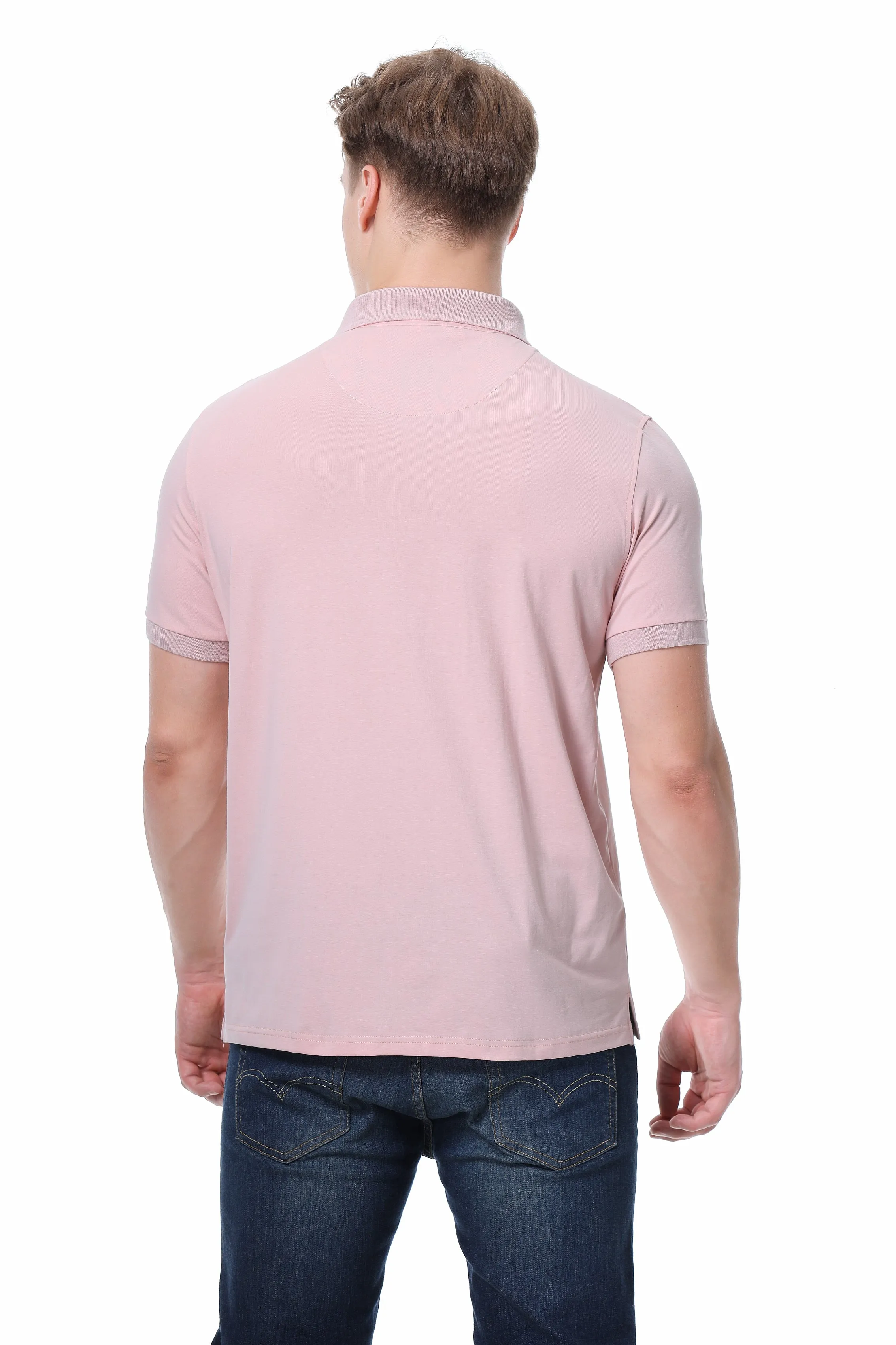 Duchamp Short Sleeve Pink Polo