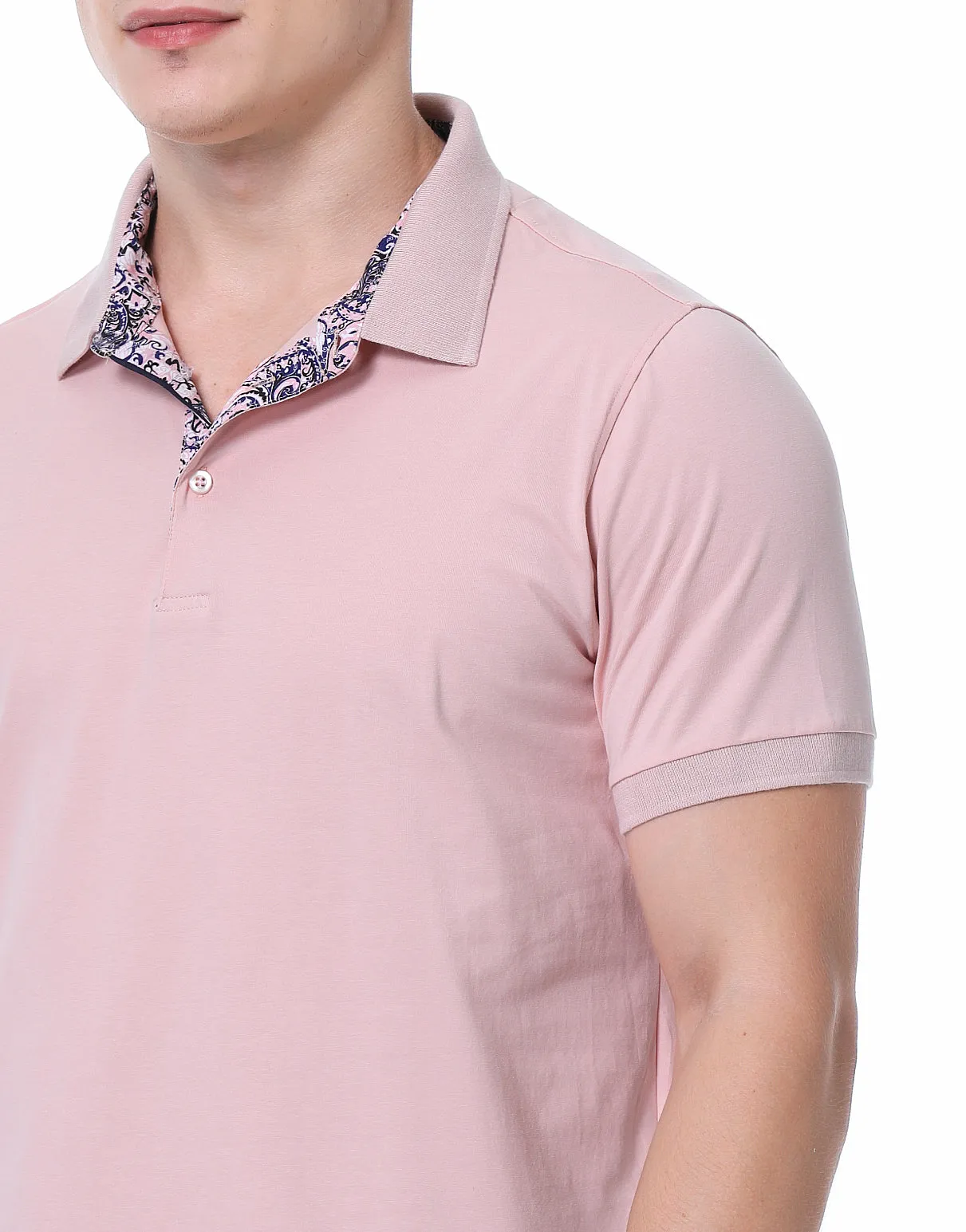 Duchamp Short Sleeve Pink Polo
