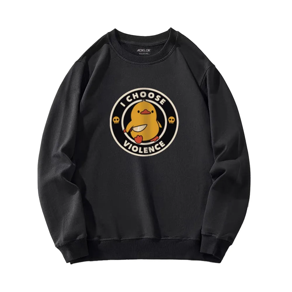 Duck With Knife  Sweatshirt