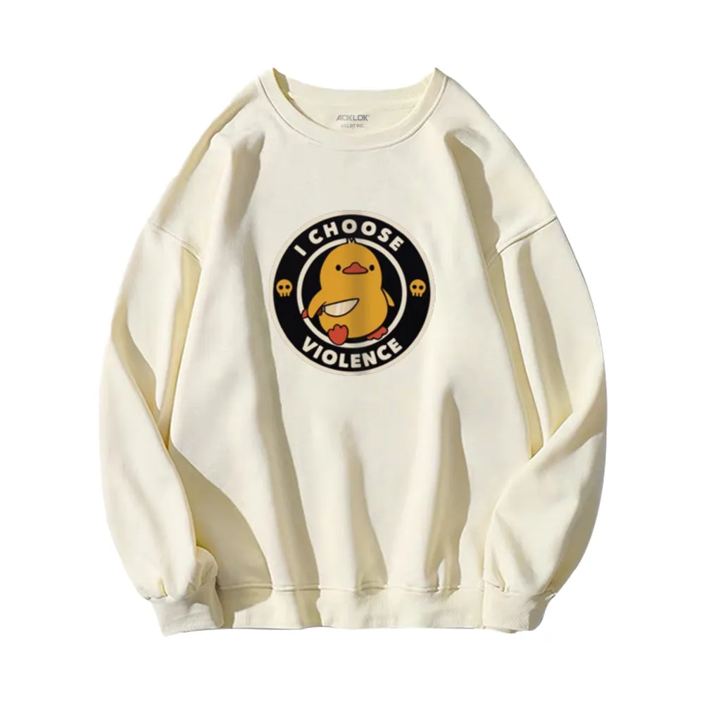 Duck With Knife  Sweatshirt