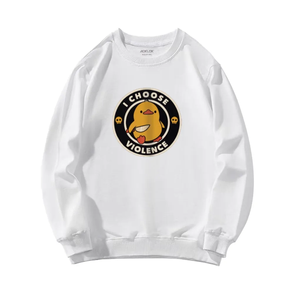 Duck With Knife  Sweatshirt