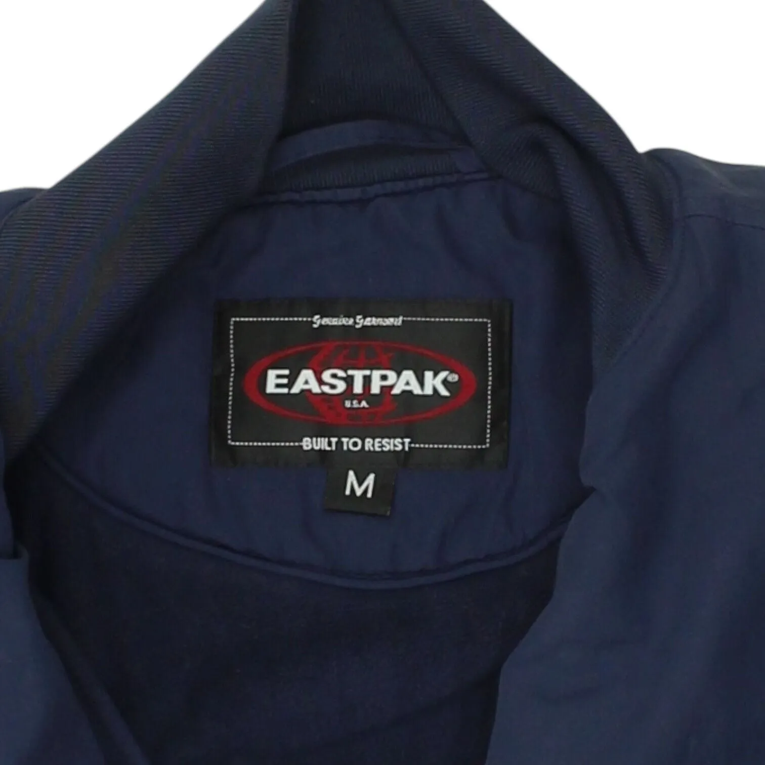 Eastpak Mens Bomber Jacket | Vintage Navy Blue High End Casual Designer Full Zip