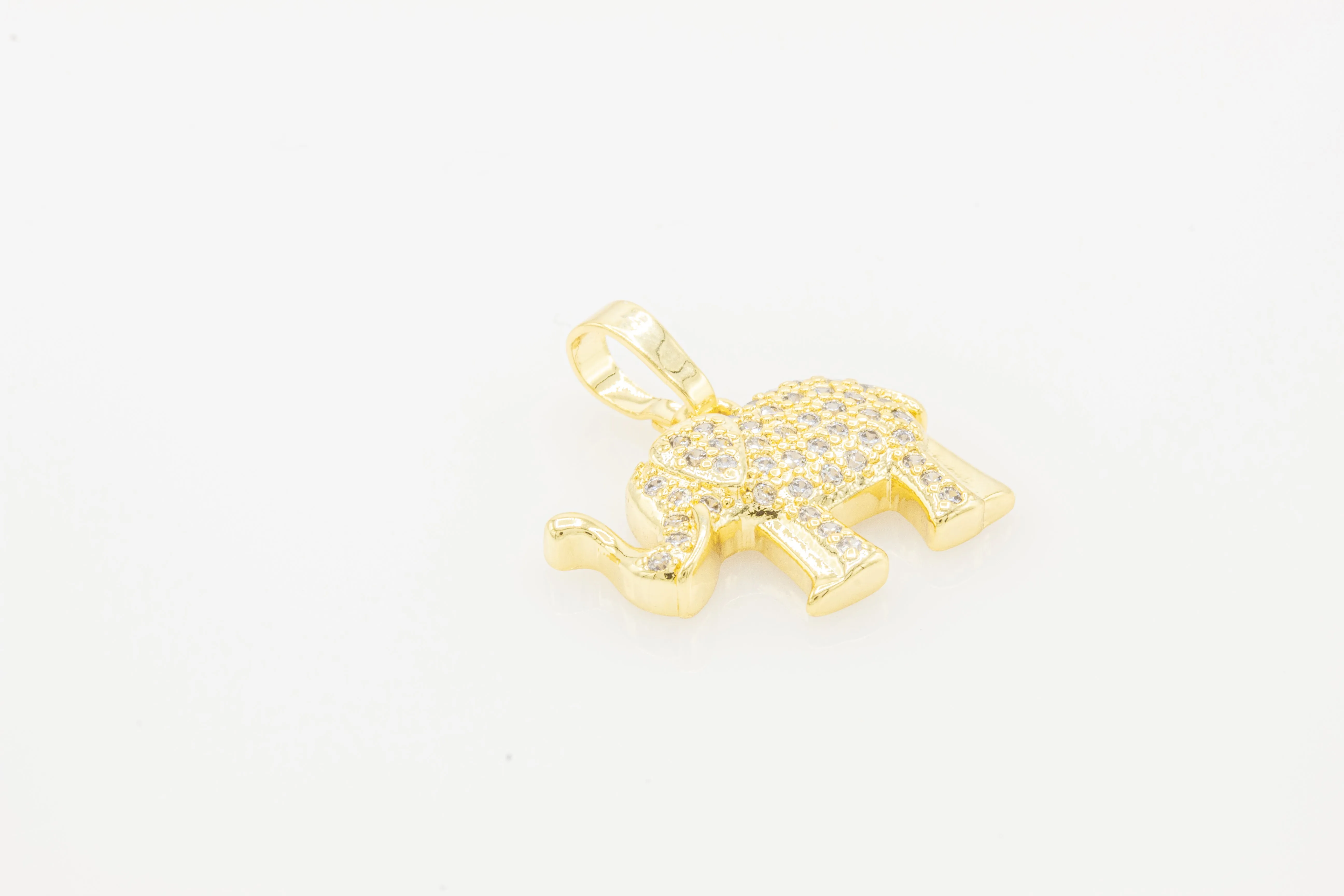 Elephant Cubic Zirconia Pendant 14K Gold Filled Women Fashion Jewelry