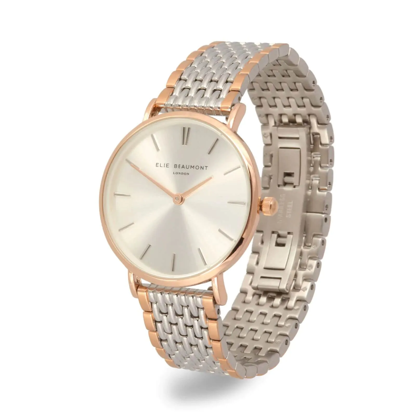 Elie Beaumont Belgravia Two Tone Watch - White Dial