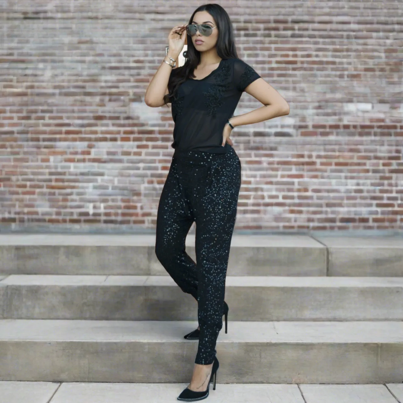 Elila Sasha20 Sequin Harem Pant