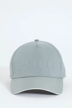 Embossed 5 Panel Peak Cap - Grey