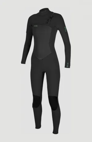 Epic 4/3mm Chest Zip Full Wetsuit | BLACK/BLACK