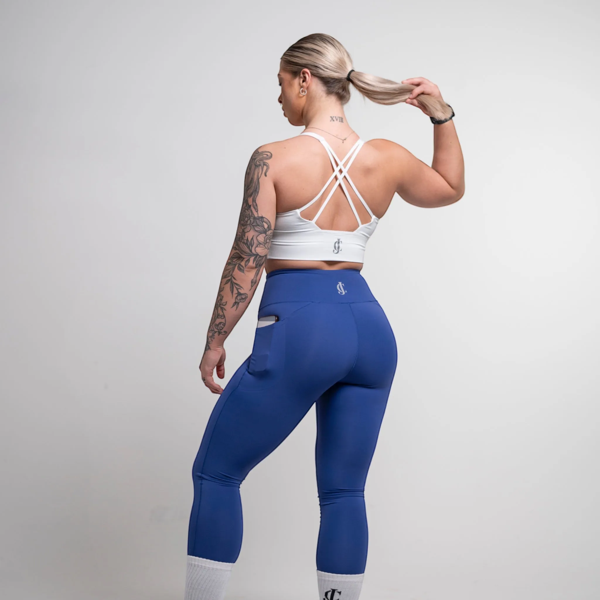 Evolve white Criss Cross Sports Bra
