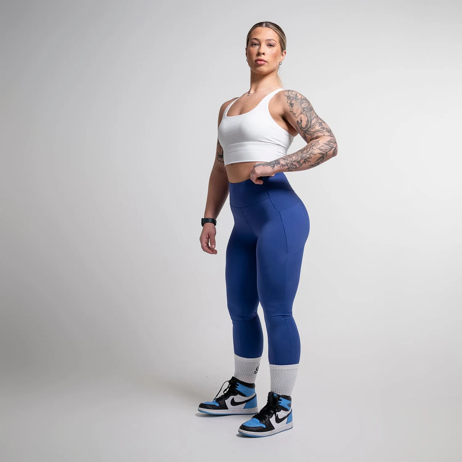 Evolve white Criss Cross Sports Bra
