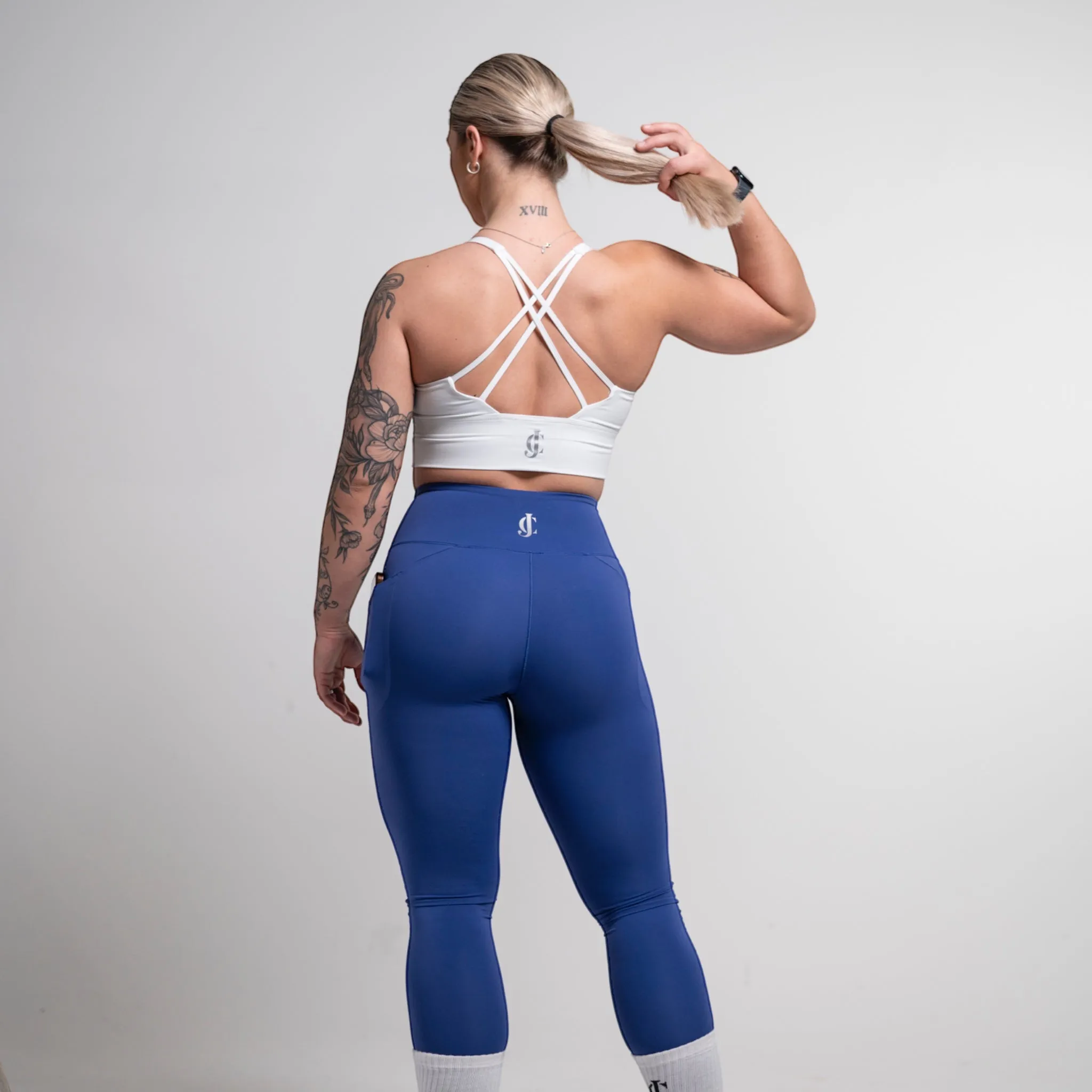 Evolve white Criss Cross Sports Bra