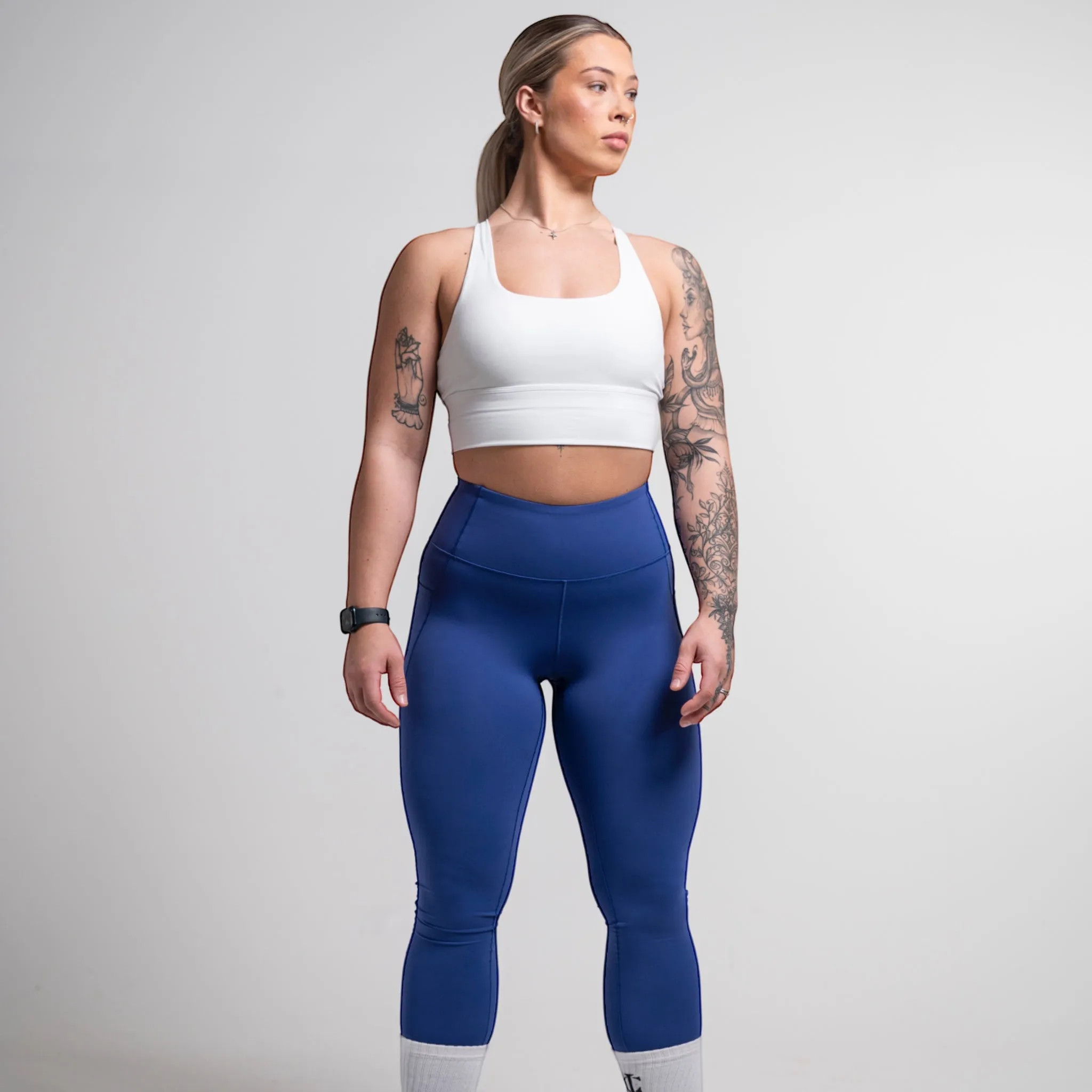 Evolve white Criss Cross Sports Bra