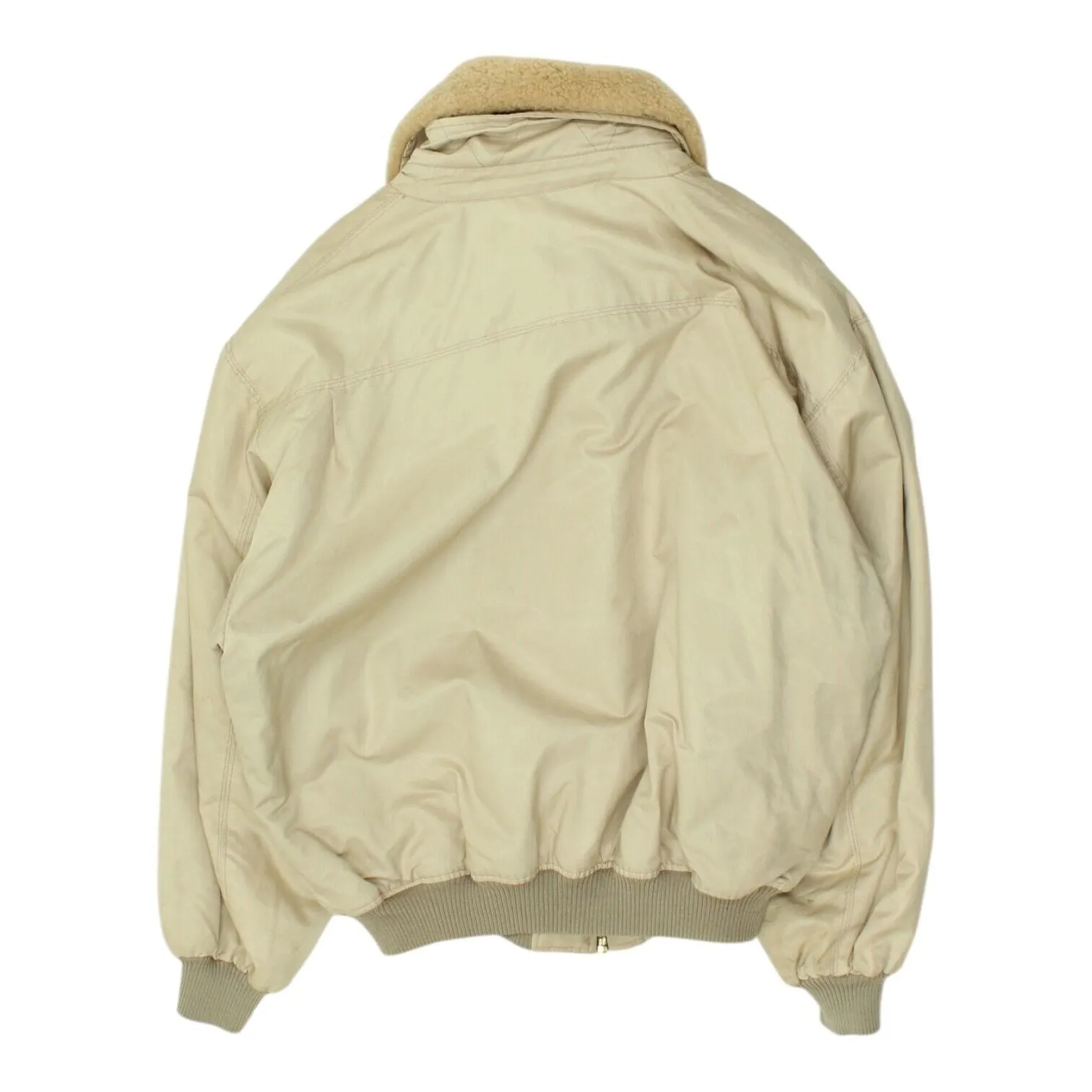 Faconnable Mens Beige Quilted Bomber Jacket | Vintage High End Designer VTG