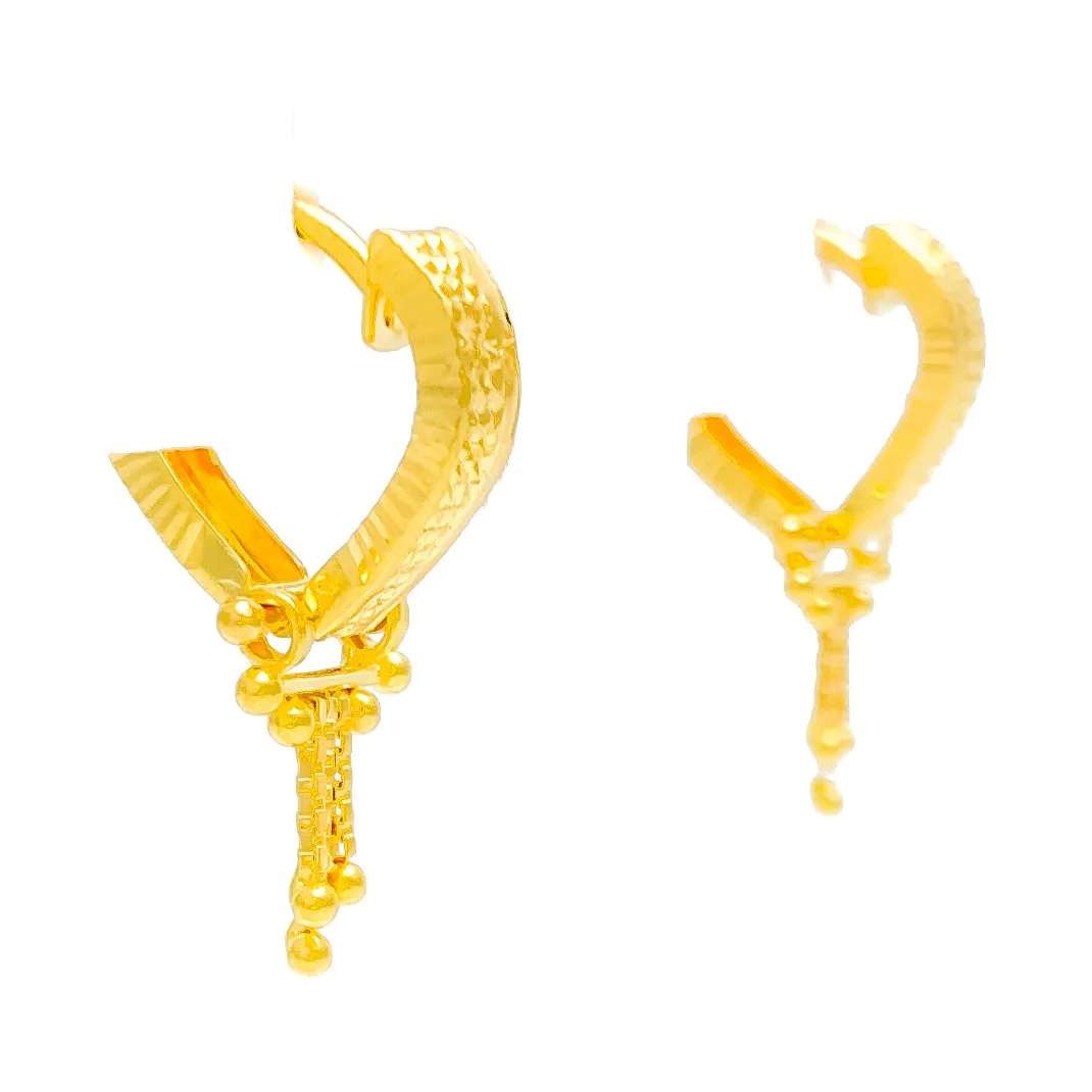 Fashionable 22k Gold Hanging Bali