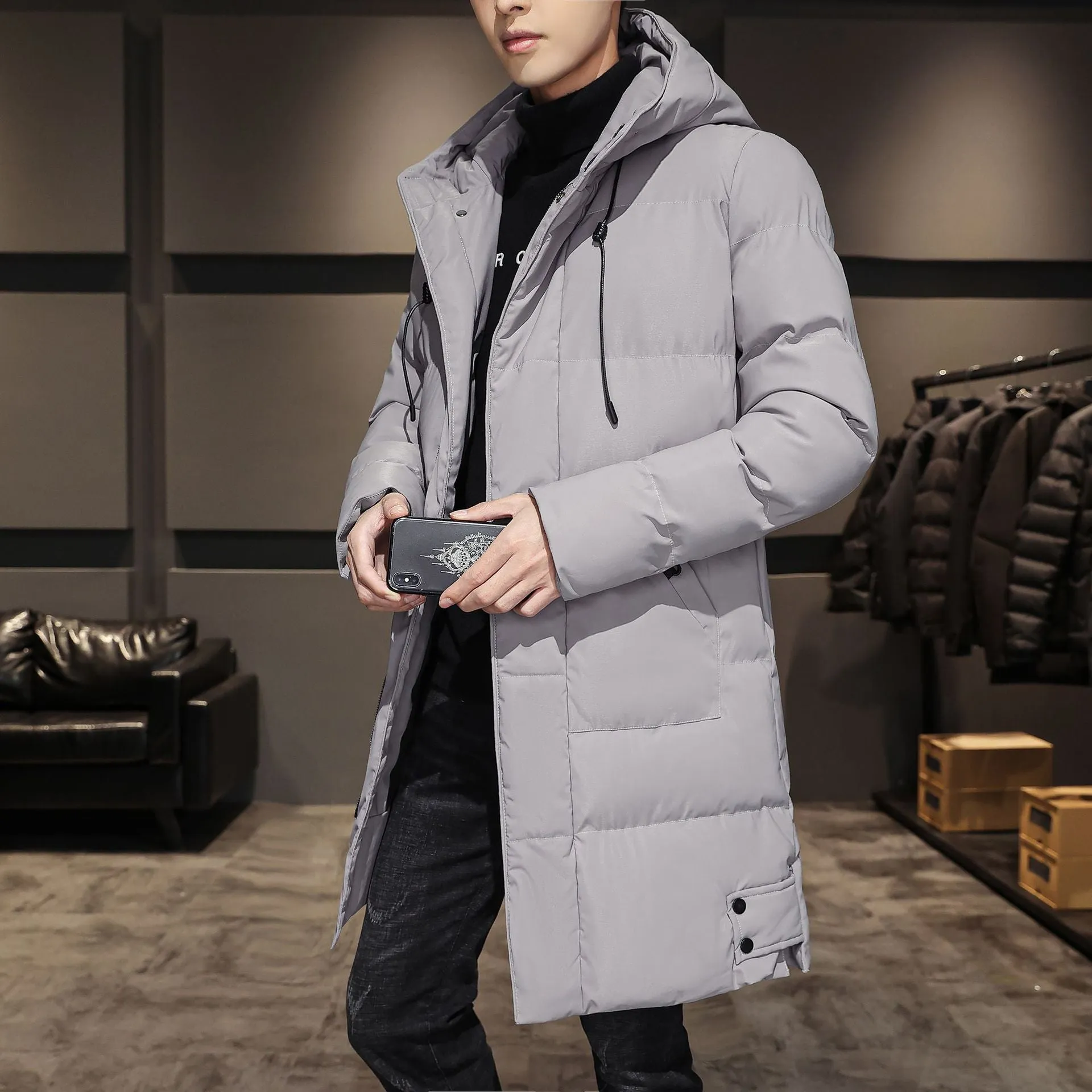 Fashionable and Handsome Thickened Winter Clothes, Cotton Coat Jacket for Men
