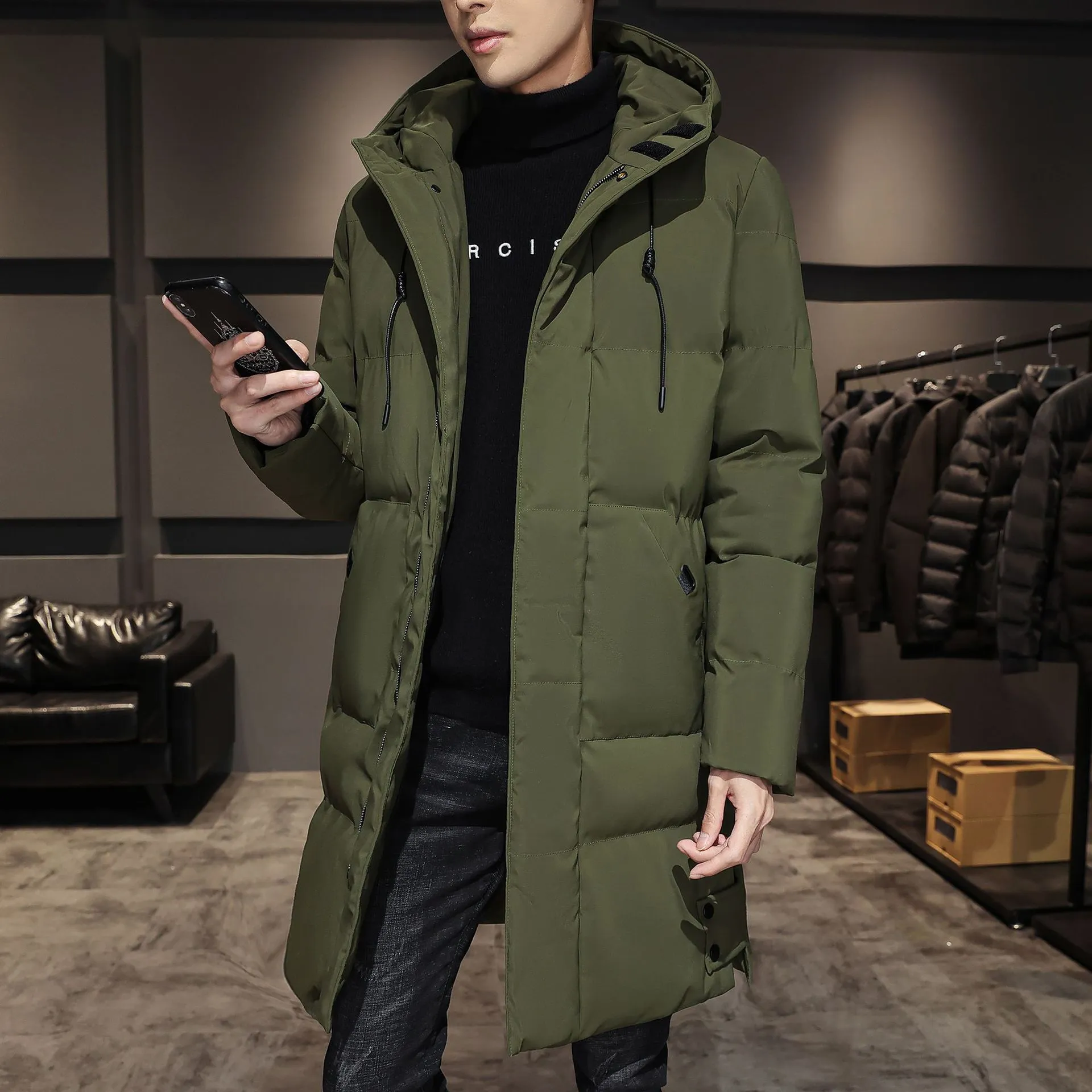 Fashionable and Handsome Thickened Winter Clothes, Cotton Coat Jacket for Men