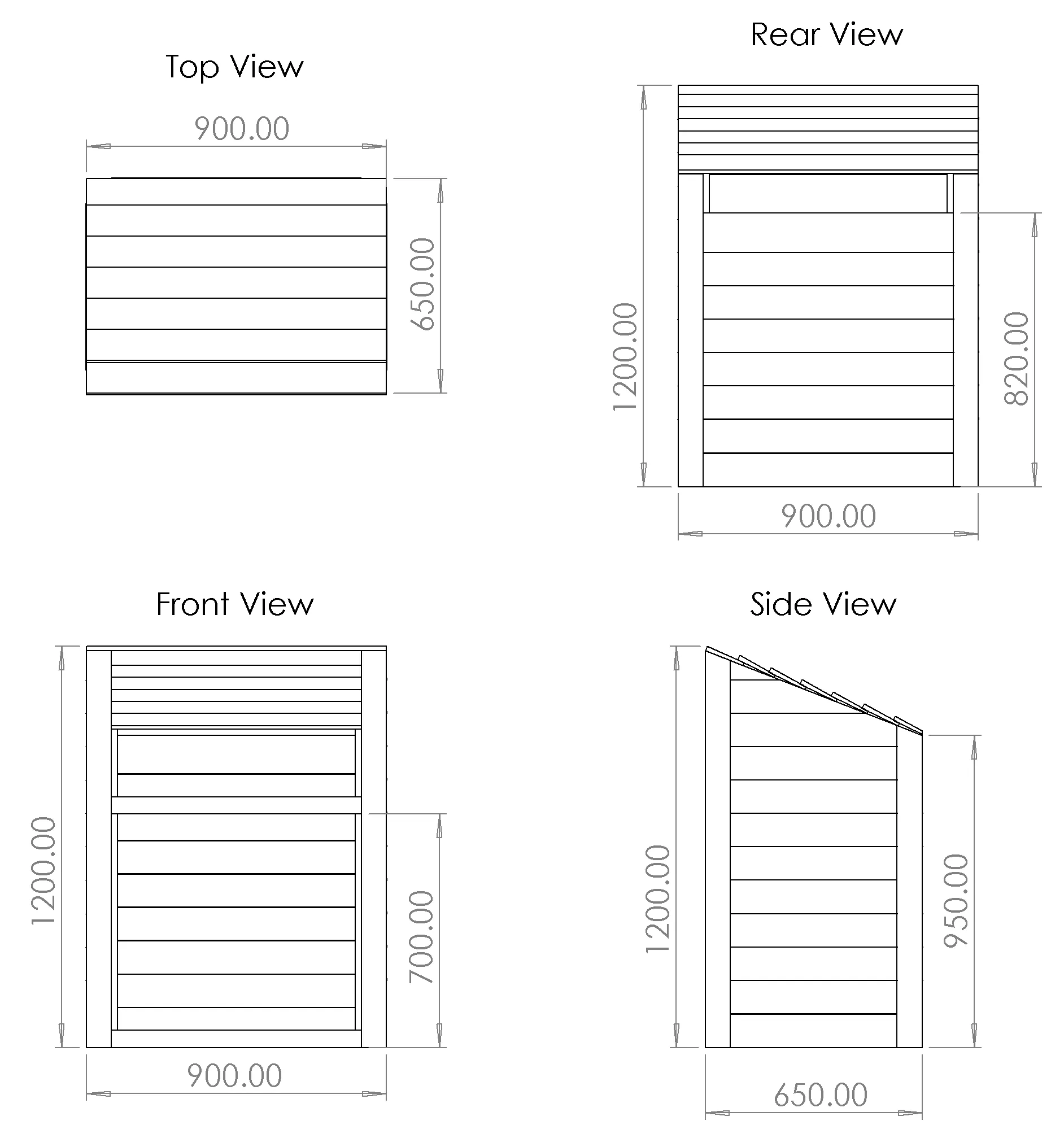 Featheredge Log Store - Arrives Fully Assembled