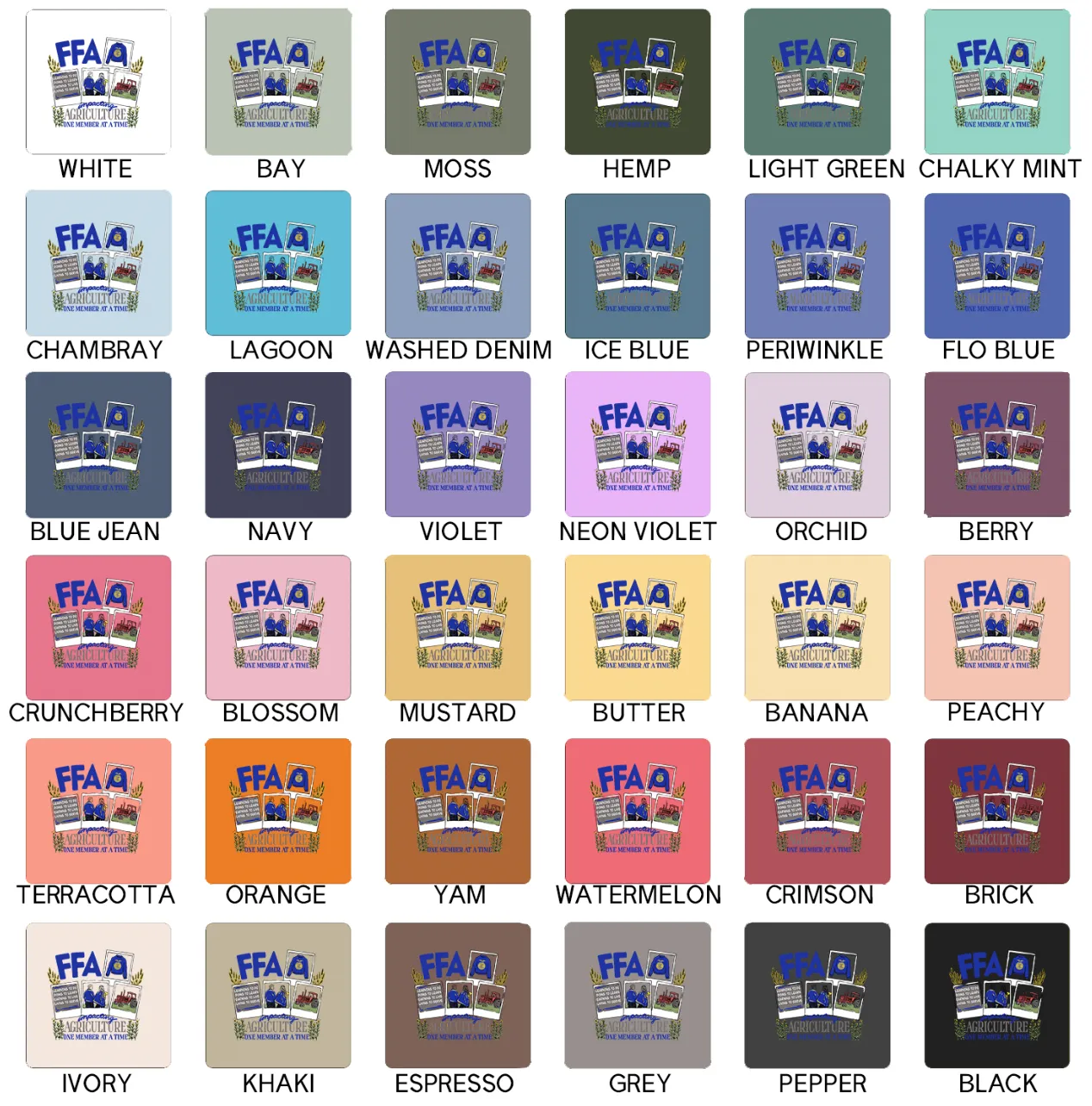 FFA Unisex Polaroid – Comfort Colors T-Shirt