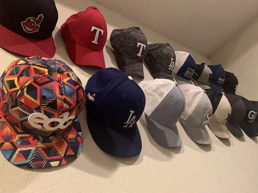 Floating, Hidden, Double Hook Hat Mounts for Fitted & Snapback Caps by EZB
