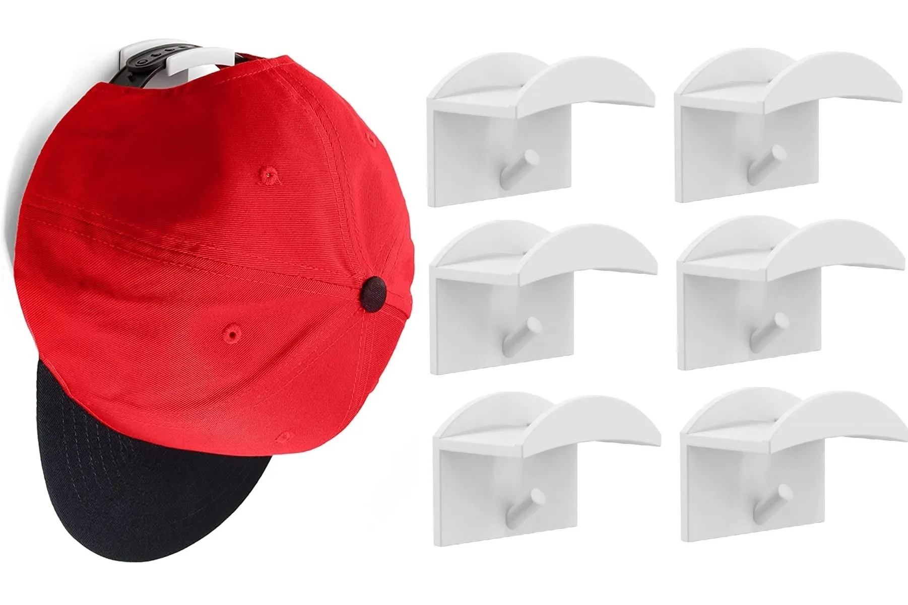 Floating, Hidden, Double Hook Hat Mounts for Fitted & Snapback Caps by EZB