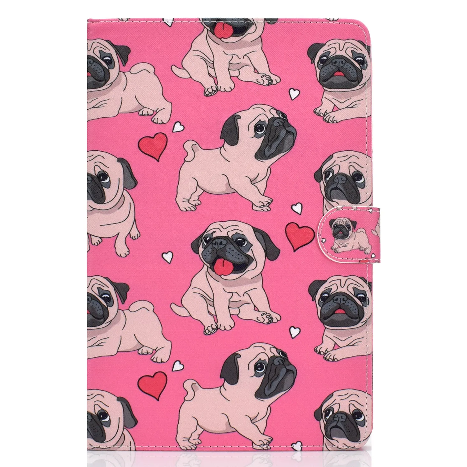 For Samsung T510/T515 Laptop Protective Case with Front Snap Cute Cartoon Color Painted Smart Stay PU Cover  Graffiti
