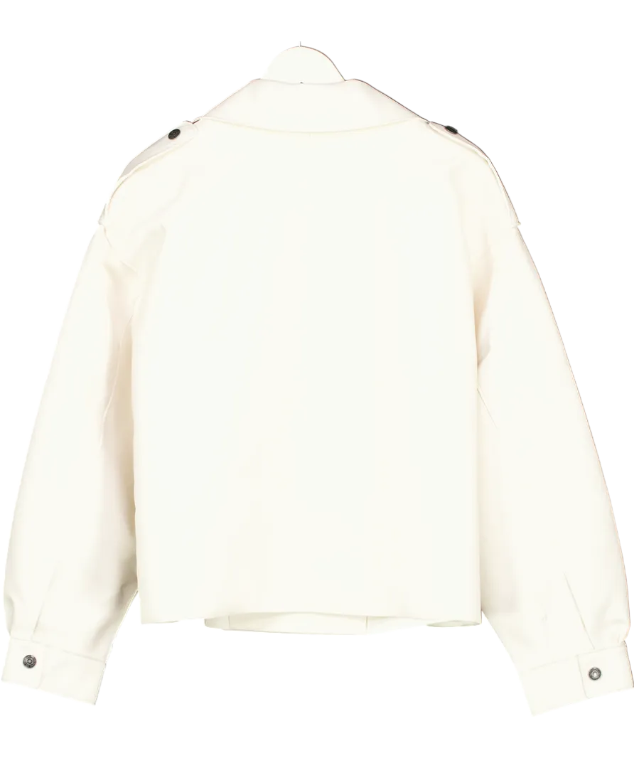 Free People Cream We The Free Alexis Vegan Leather Jacket UK XL