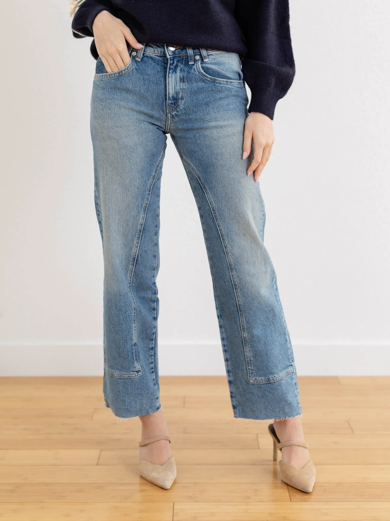 Free People Risk Taker Mid Rise Straight