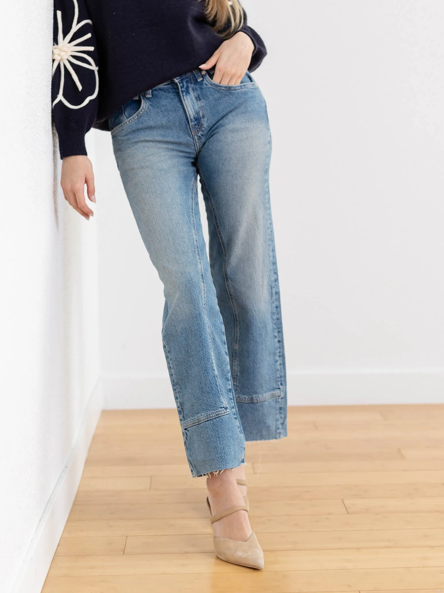 Free People Risk Taker Mid Rise Straight
