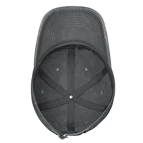 Funny Ghost with Beer Halloween Unisex Vintage Washed Distressed Denim Baseball Cap Adjustable Cotton Baseball Hat for Men Women