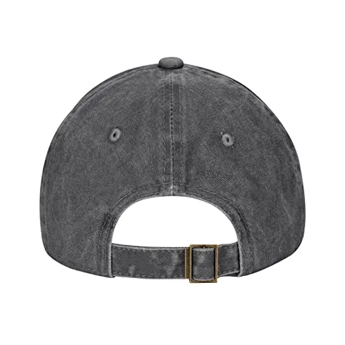 Funny Ghost with Beer Halloween Unisex Vintage Washed Distressed Denim Baseball Cap Adjustable Cotton Baseball Hat for Men Women