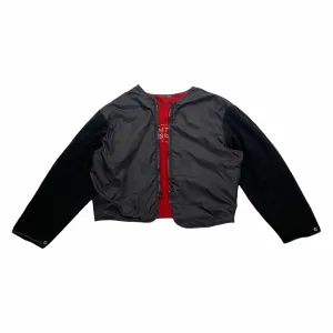 Gant Fleece Jacket Lining | Vintage Mens High End Designer Black Red Medium