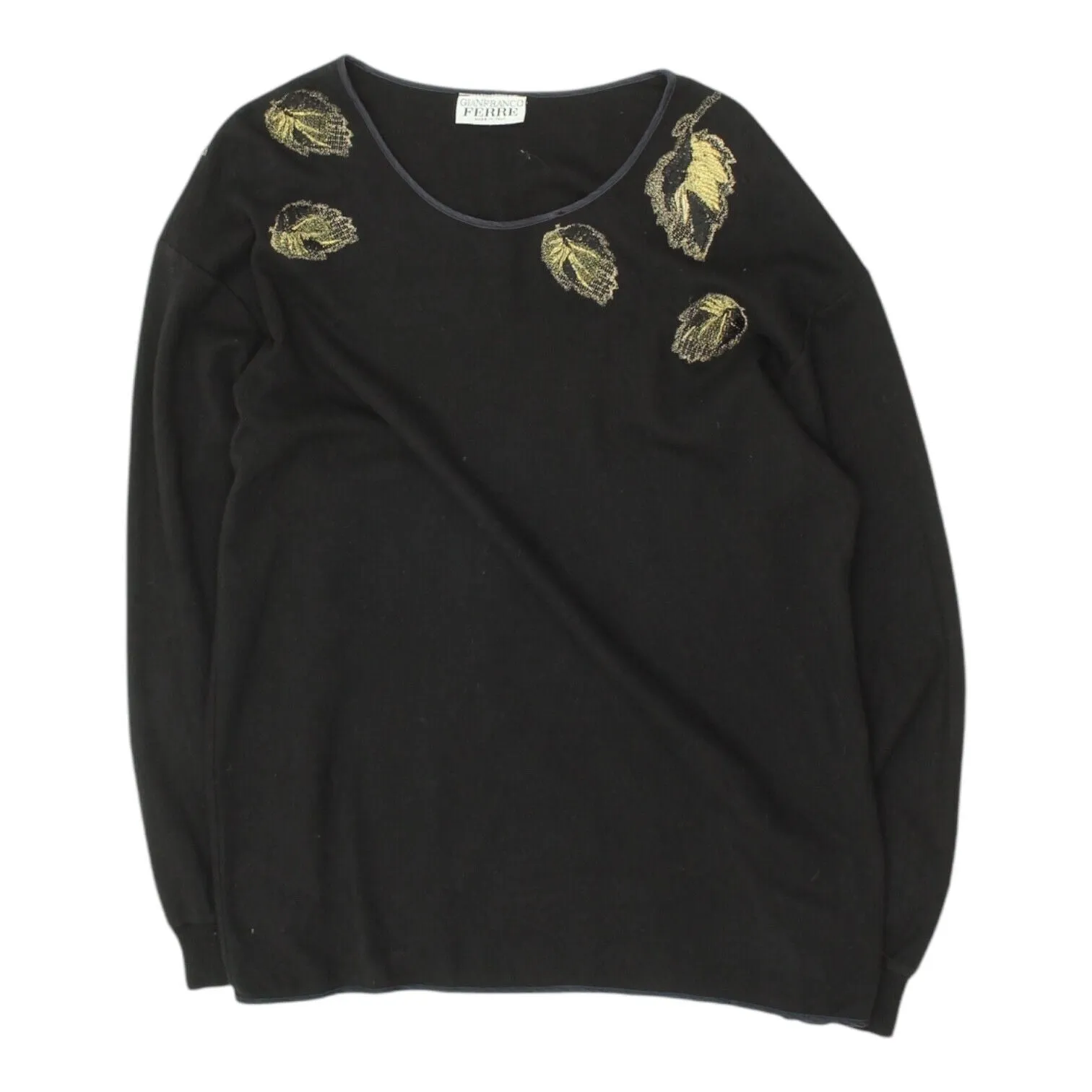 Gianfranco Ferre Black Jumper | Vintage High End Womens Designer Sweater