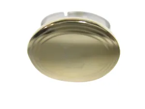 Gold Toned Etched Oval Letter L Monogram Adjustable Size Fashion Ring