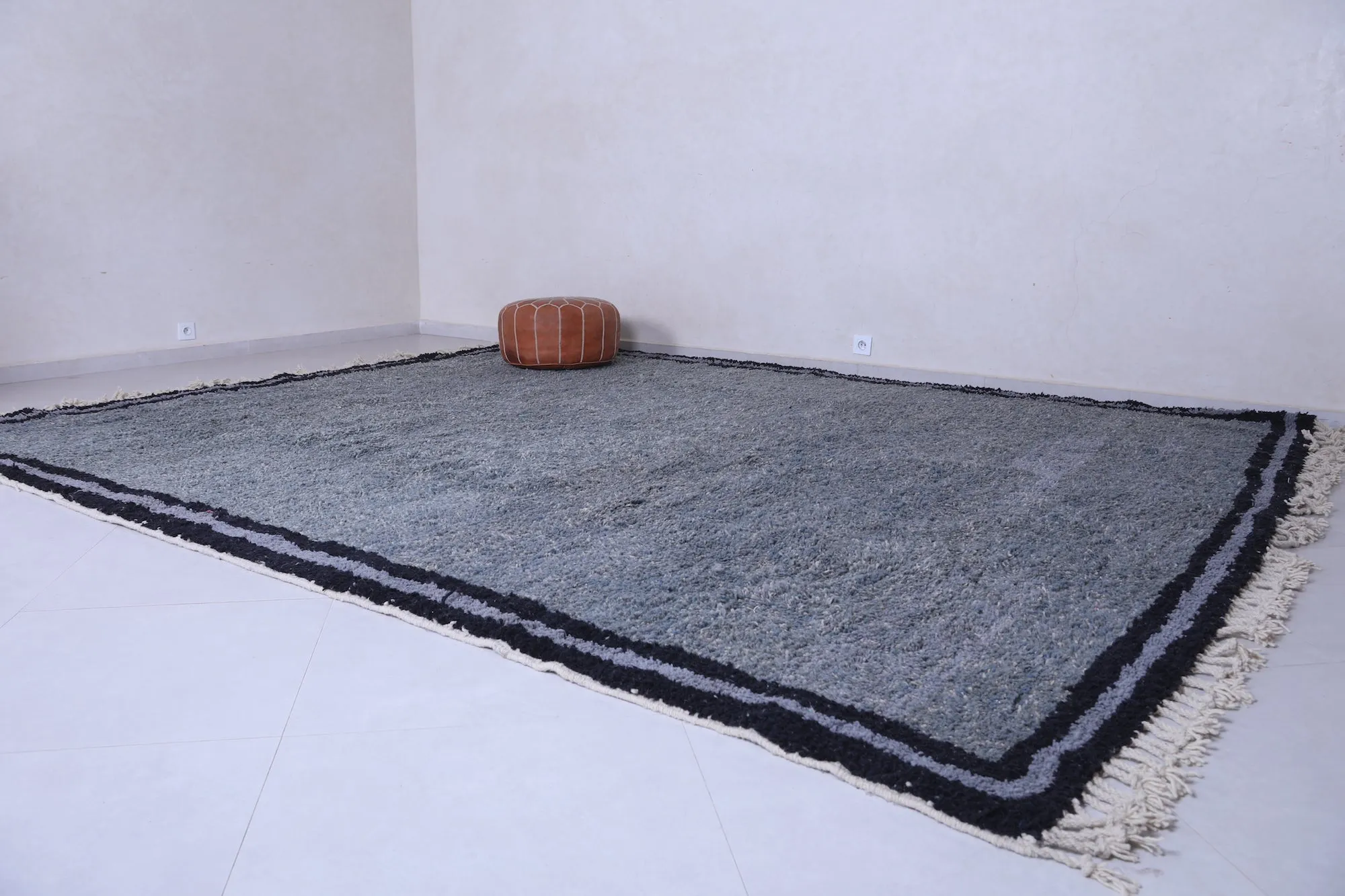 Gray Custom Moroccan rug - All wool berber rug - Beni rug