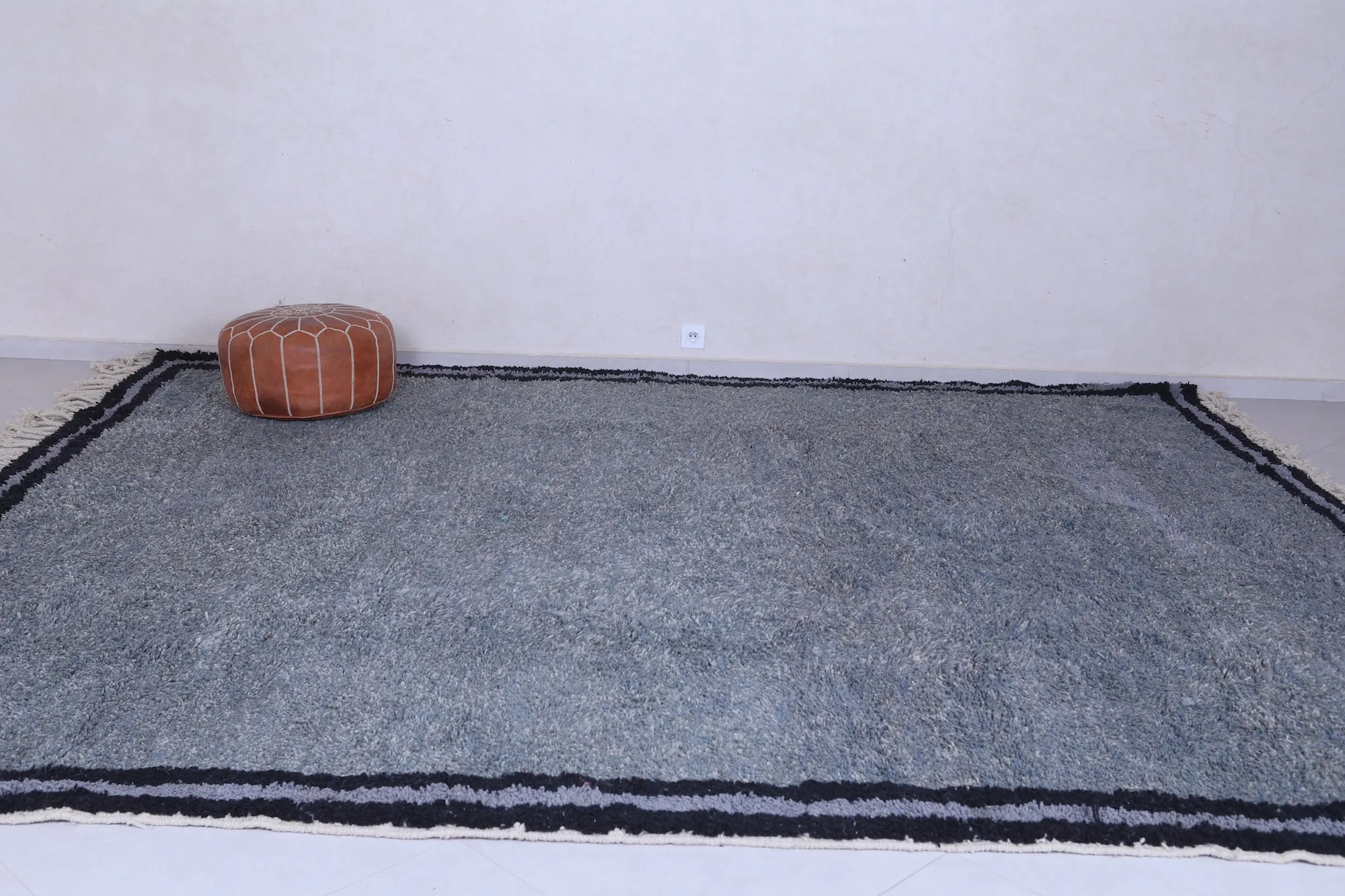 Gray Custom Moroccan rug - All wool berber rug - Beni rug