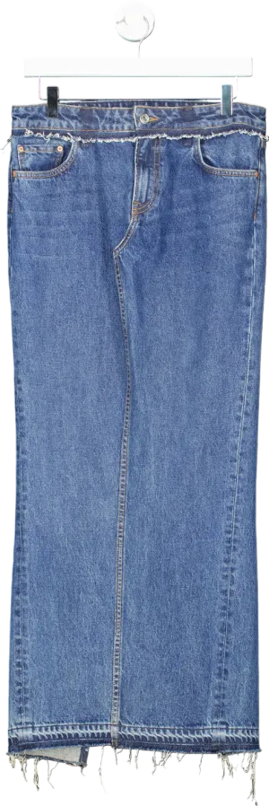 GRLFRND Blue Denim Skirt UK W26