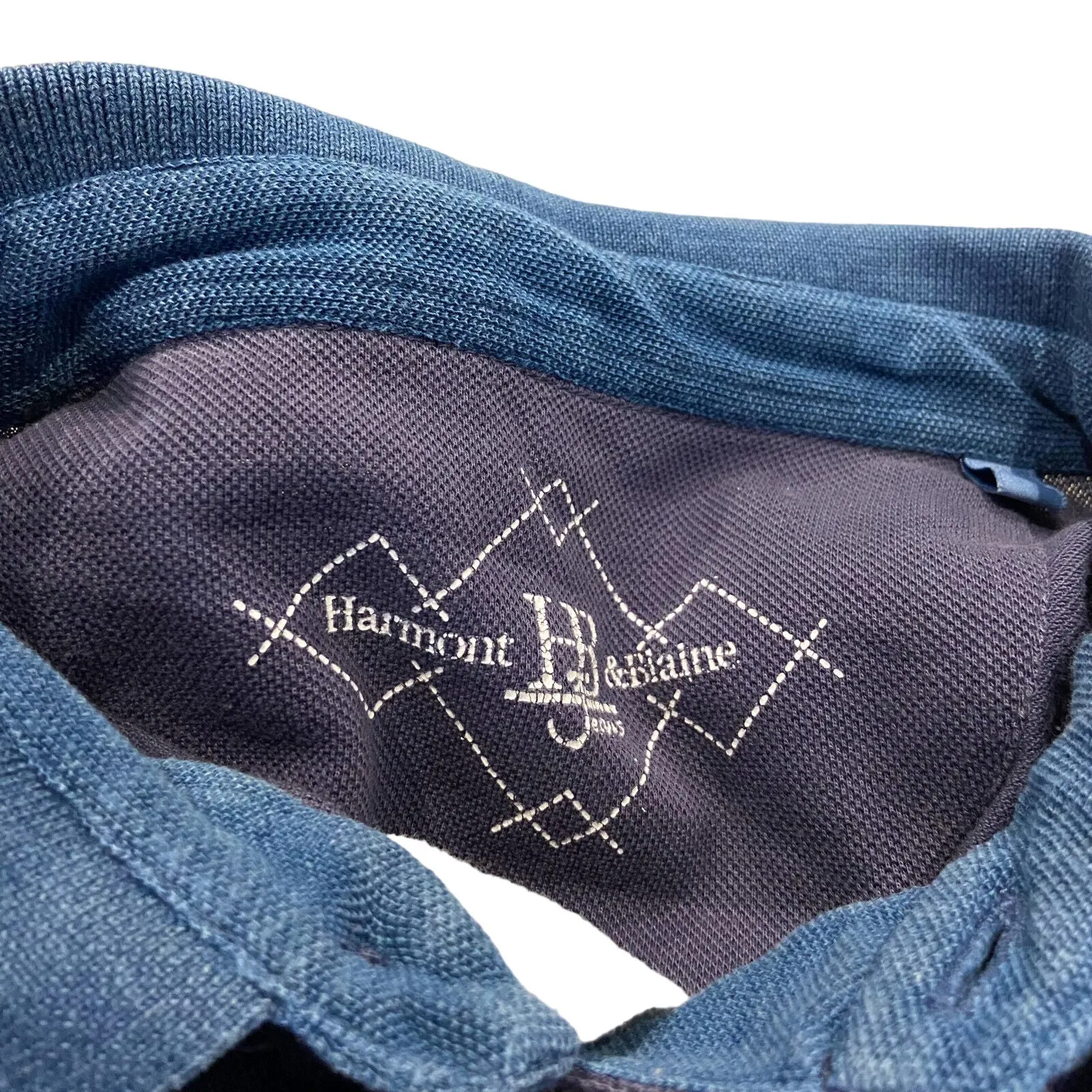 Harmont & Blaine Polo Shirt | Vintage Mens Luxury High End Designer Blue Large