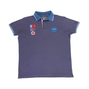 Harmont & Blaine Polo Shirt | Vintage Mens Luxury High End Designer Blue Large
