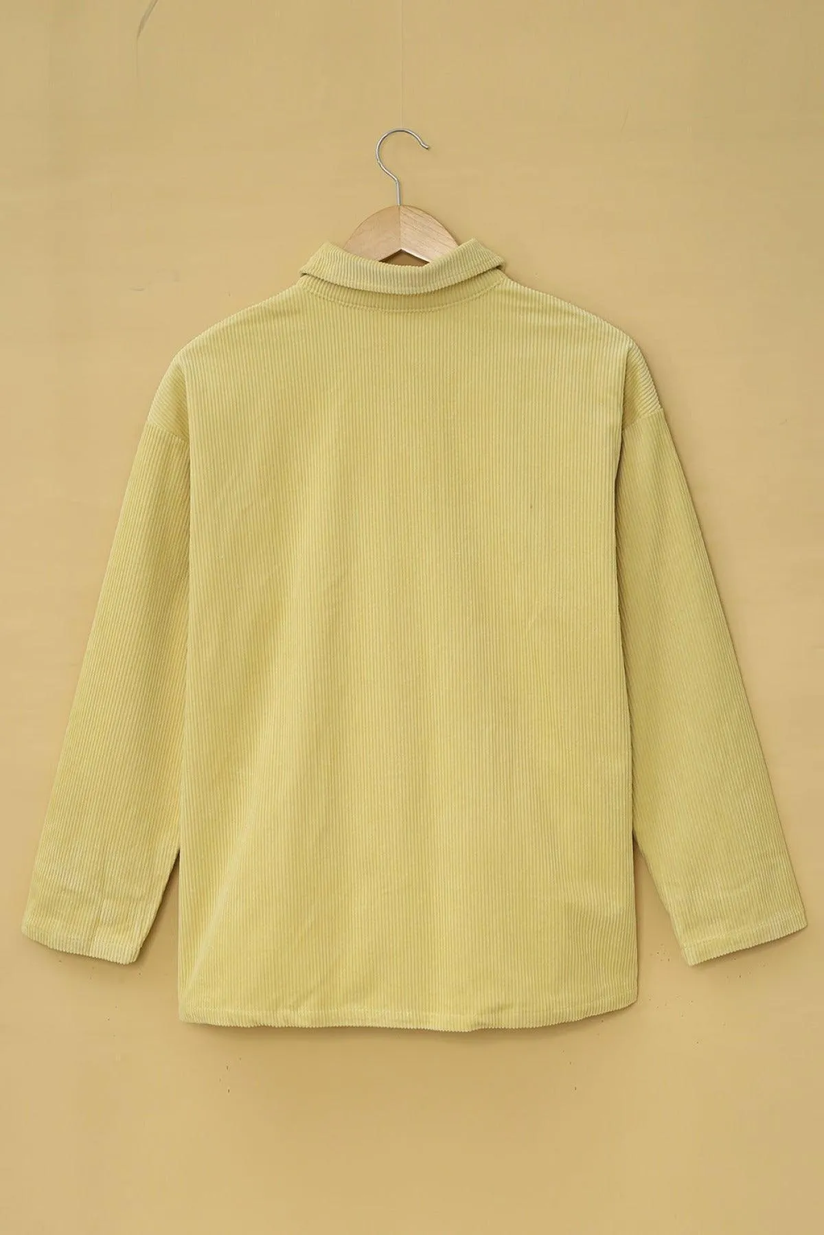 Hazel Blues® | Pocketed Button Ribbed Textured Shacket