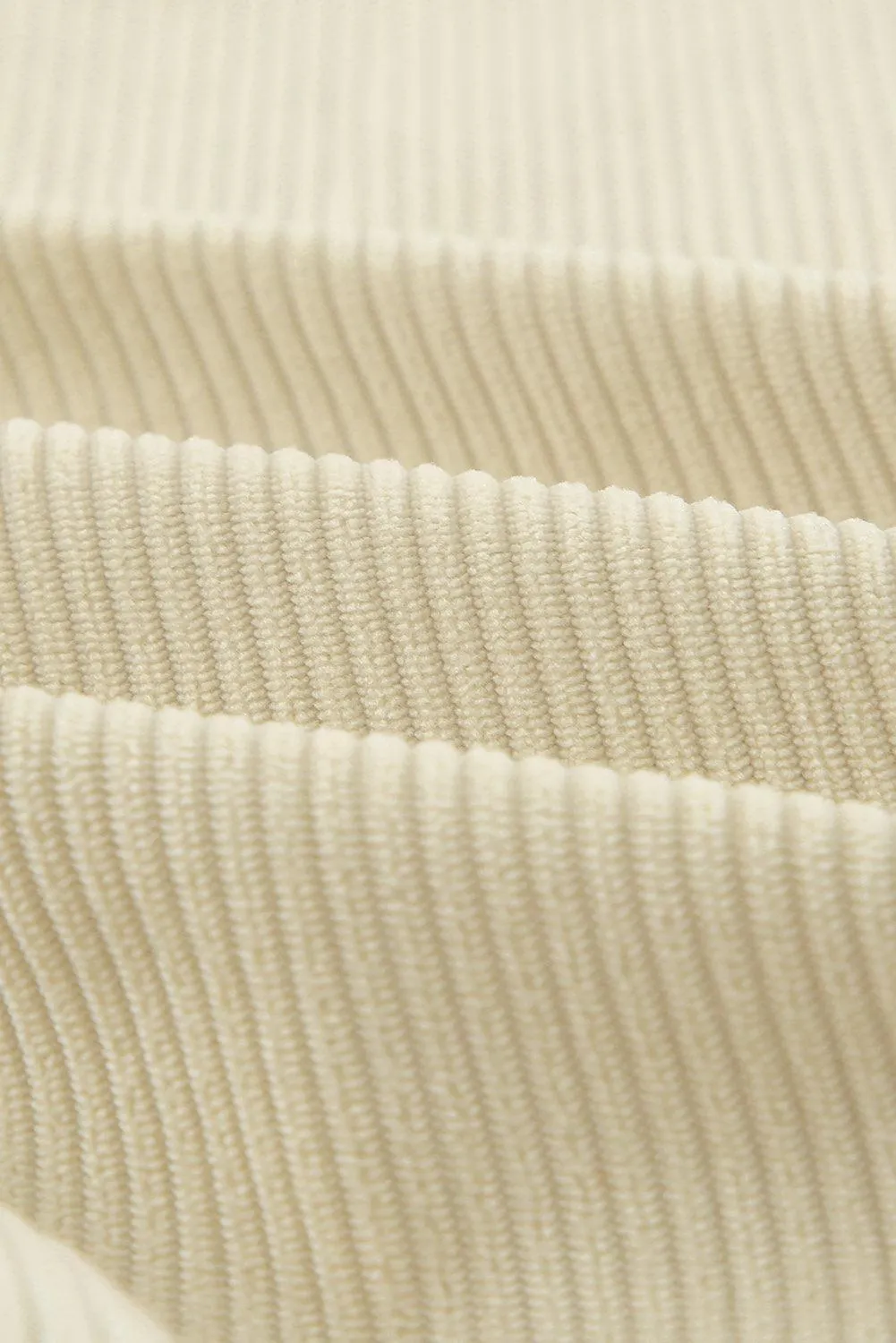 Hazel Blues® | Pocketed Button Ribbed Textured Shacket