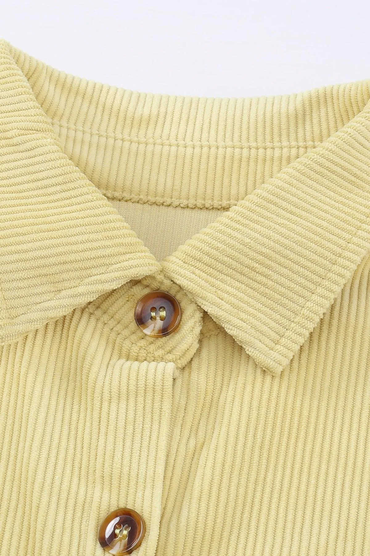 Hazel Blues® | Pocketed Button Ribbed Textured Shacket