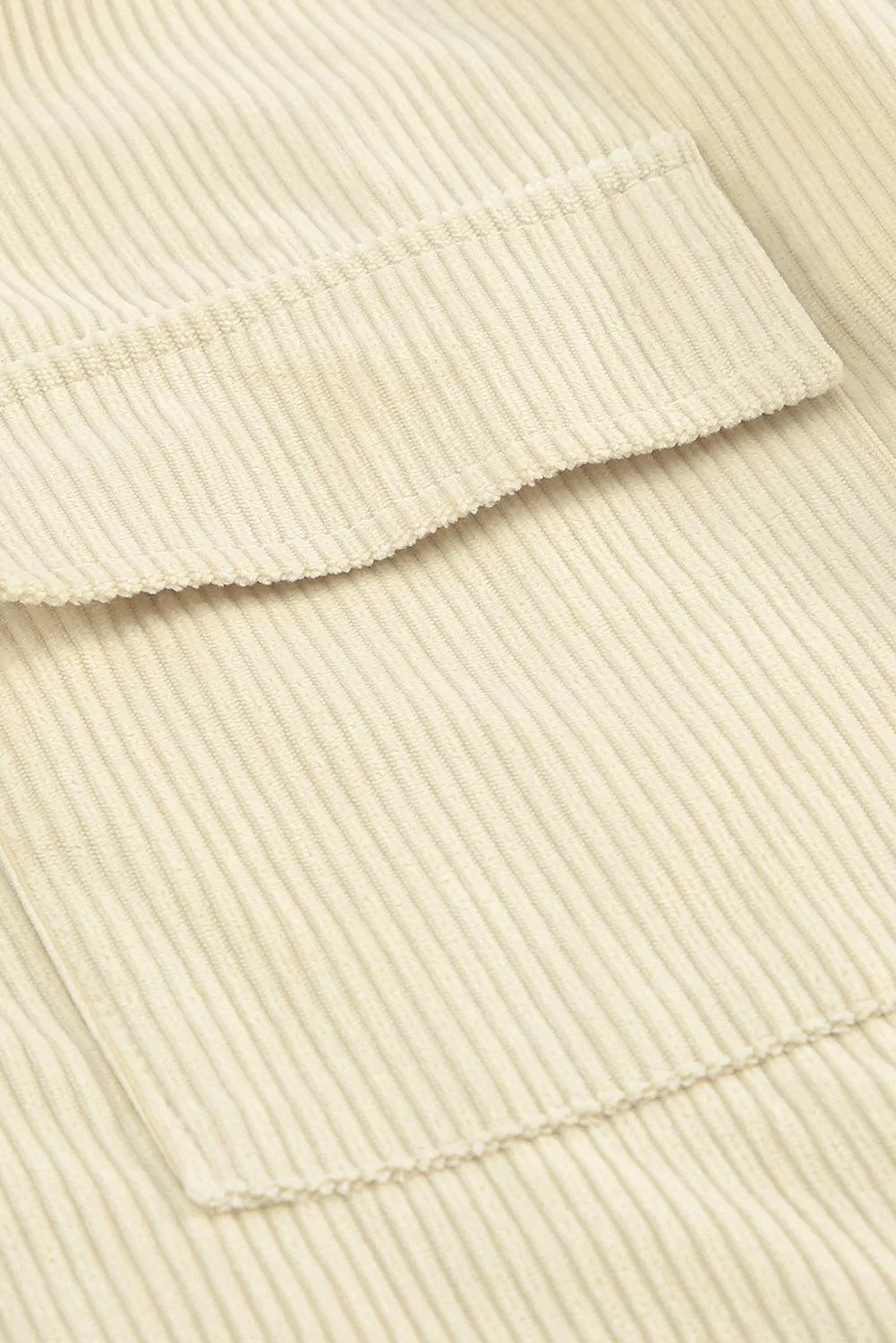 Hazel Blues® | Pocketed Button Ribbed Textured Shacket