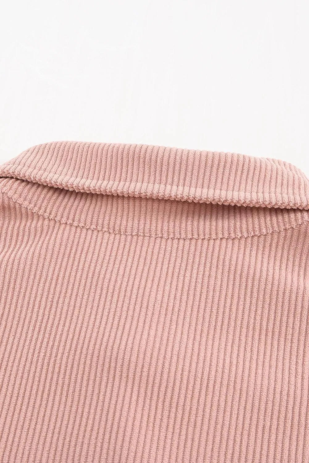 Hazel Blues® | Pocketed Button Ribbed Textured Shacket